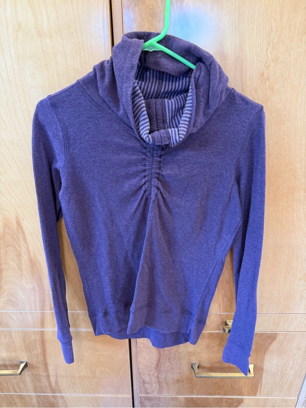 lululemon athletica Deep Purple Cowl Neck Long Sleeve Sweater